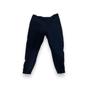 Old Navy Active Womns XL Elevate Legging Black Ribbed Detail